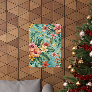 Folk Floral Pattern, Balinese Inspired 01 - 18 in x 24 in Matte Poster