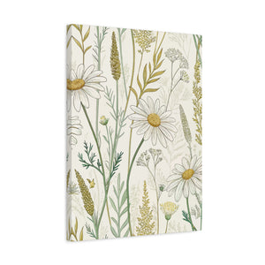 Wildflowers Pattern 062 - 18 in x 24 in Matte Canvas, Stretched, 1.25 in