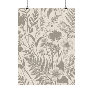 Wildflowers Pattern 087 - 18 in x 24 in Matte Poster