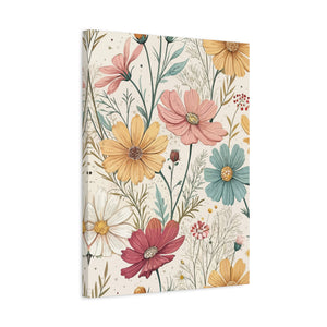 Wildflowers Pattern 107 - 18 in x 24 in Matte Canvas, Stretched, 1.25 in