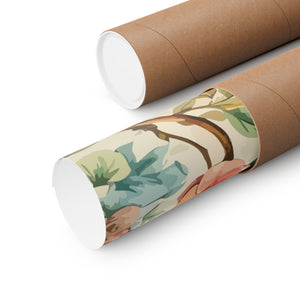 Folk Floral Pattern, Chinese Inspired 02 - 18 in x 24 in Matte Poster