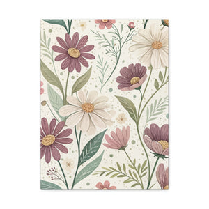Wildflowers Pattern 112 - 18 in x 24 in Matte Canvas, Stretched, 1.25 in