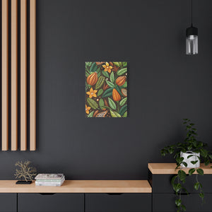 Folk Floral Pattern, Mayan Inspired 02 - 18 in x 24 in Matte Canvas, Stretched, 1.25 in