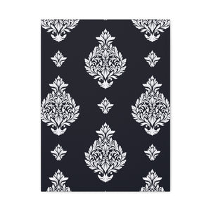 Damask Pattern 033 - 18 in x 24 in Matte Canvas, Stretched, 1.25 in