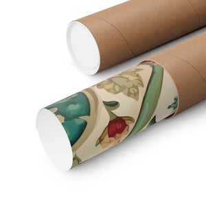 Folk Floral Pattern, Mughal Inspired 01 - 18 in x 24 in Matte Poster
