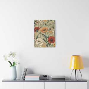 Wildflowers Pattern 140 - 18 in x 24 in Matte Canvas, Stretched, 1.25 in