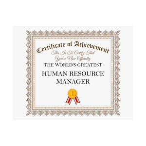 World's Greatest Human Resource Manager - 14 in x 11 in Matte Poster