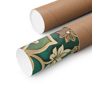 Folk Floral Pattern, Mughal Inspired 02 - 18 in x 24 in Matte Poster