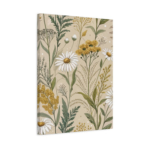 Wildflowers Pattern 138 - 18 in x 24 in Matte Canvas, Stretched, 1.25 in