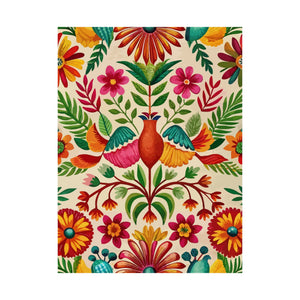 Folk Floral Pattern, Mexican Inspired 03 - 18 in x 24 in Matte Poster