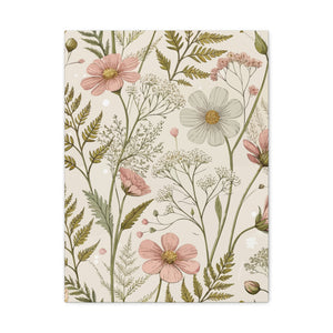 Wildflowers Pattern 053 - 18 in x 24 in Matte Canvas, Stretched, 1.25 in