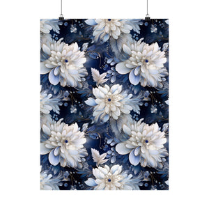Nocturnal Bloom Pattern 009 - 18 in x 24 in Matte Poster
