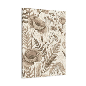 Wildflowers Pattern 156 - 18 in x 24 in Matte Canvas, Stretched, 1.25 in