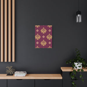 Damask Pattern 005 - 18 in x 24 in Matte Canvas, Stretched, 1.25 in