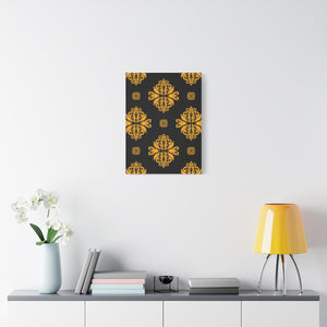 Damask Pattern 027 - 18 in x 24 in Matte Canvas, Stretched, 1.25 in