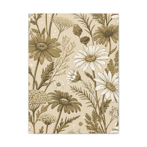 Wildflowers Pattern 014 - 18 in x 24 in Matte Canvas, Stretched, 1.25 in