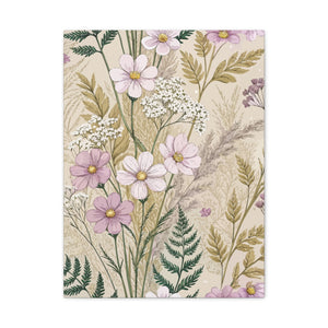 Wildflowers Pattern 089 - 18 in x 24 in Matte Canvas, Stretched, 1.25 in