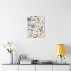 Wildflowers Pattern 098 - 18 in x 24 in Matte Canvas, Stretched, 1.25 in