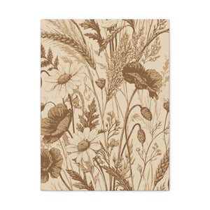 Wildflowers Pattern 166 - 18 in x 24 in Matte Canvas, Stretched, 1.25 in