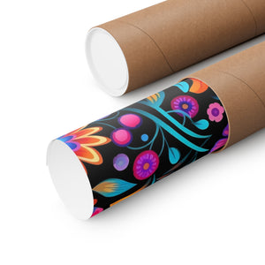 Mexican Floral Fiesta Pattern 057 - 18 in x 24 in Matte Poster