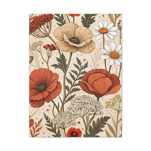 Wildflowers Pattern 039 - 18 in x 24 in Matte Canvas, Stretched, 1.25 in