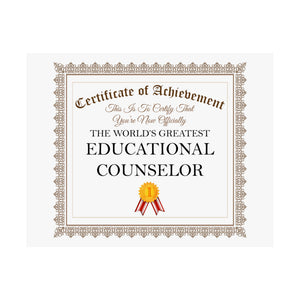World's Greatest Educational Counselor - 14 in x 11 in Matte Poster