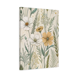 Wildflowers Pattern 041 - 18 in x 24 in Matte Canvas, Stretched, 1.25 in
