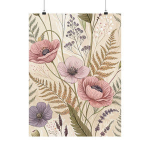 Wildflowers Pattern 155 - 18 in x 24 in Matte Poster