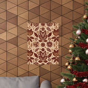 Folk Floral Pattern, Aztec Inspired 02 - 18 in x 24 in Matte Poster