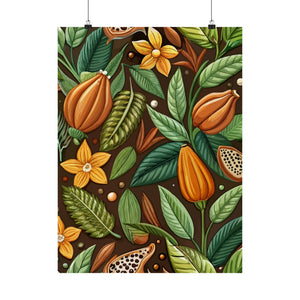 Folk Floral Pattern, Mayan Inspired 02 - 18 in x 24 in Matte Poster