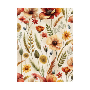 Folk Floral Pattern, Czech Inspired 01 - 18 in x 24 in Matte Poster