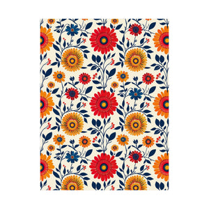 Mexican Floral Fiesta Pattern 040 - 18 in x 24 in Matte Poster