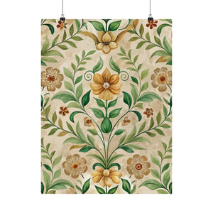 Folk Floral Pattern, Armenian Inspired 01 - 18 in x 24 in Matte Poster