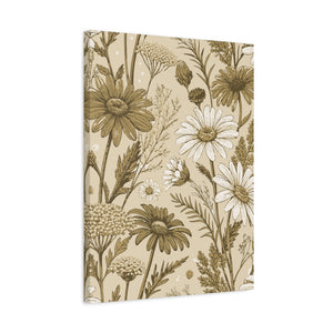 Wildflowers Pattern 014 - 18 in x 24 in Matte Canvas, Stretched, 1.25 in