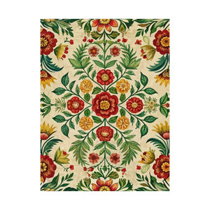 Folk Floral Pattern, Romanian Inspired 05 - 18 in x 24 in Matte Poster
