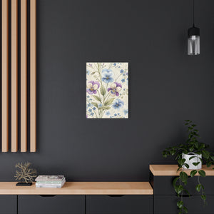 Wildflowers Pattern 160 - 18 in x 24 in Matte Canvas, Stretched, 1.25 in