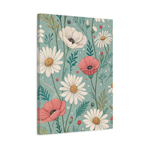Wildflowers Pattern 106 - 18 in x 24 in Matte Canvas, Stretched, 1.25 in