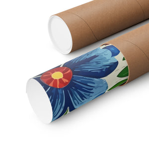 Folk Floral Pattern, Swedish Inspired 02 - 18 in x 24 in Matte Poster