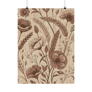 Wildflowers Pattern 093 - 18 in x 24 in Matte Poster
