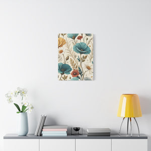 Wildflowers Pattern 074 - 18 in x 24 in Matte Canvas, Stretched, 1.25 in