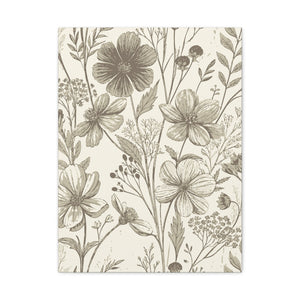Wildflowers Pattern 097 - 18 in x 24 in Matte Canvas, Stretched, 1.25 in