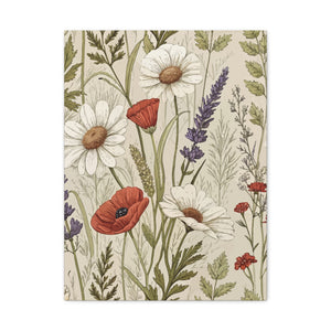 Wildflowers Pattern 128 - 18 in x 24 in Matte Canvas, Stretched, 1.25 in