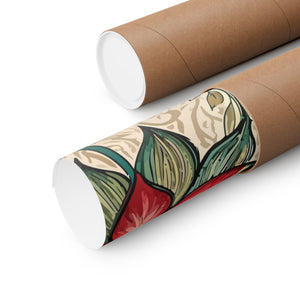Folk Floral Pattern, Indian Inspired 10 - 18 in x 24 in Matte Poster