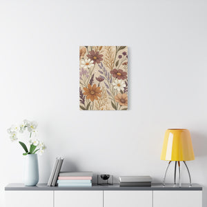 Wildflowers Pattern 075 - 18 in x 24 in Matte Canvas, Stretched, 1.25 in
