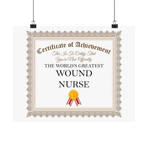 World's Greatest Wound Nurse - 14 in x 11 in Matte Poster