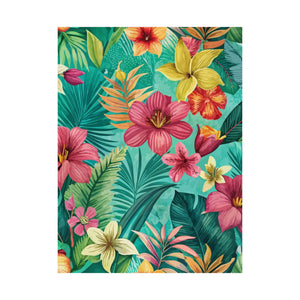 Folk Floral Pattern, South American Inspired 01 - 18 in x 24 in Matte Poster