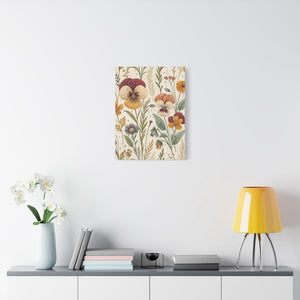 Wildflowers Pattern 010 - 18 in x 24 in Matte Canvas, Stretched, 1.25 in