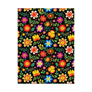 Mexican Floral Fiesta Pattern 032 - 18 in x 24 in Matte Poster
