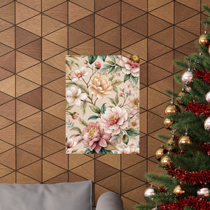 Folk Floral Pattern, Japanese Inspired 01 - 18 in x 24 in Matte Poster