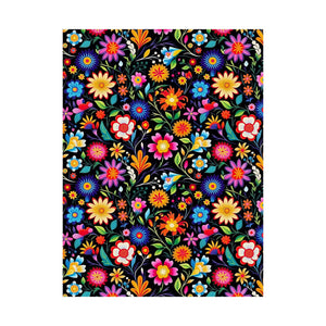 Mexican Floral Fiesta Pattern 028 - 18 in x 24 in Matte Poster